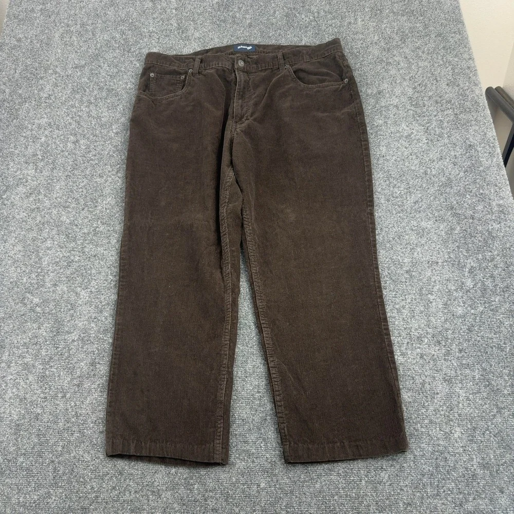St Johns Bay Corduroy Pants Mens 40x30 Brown Cotton Straight Casual Classic